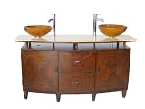 63 Double Sink Bath Vanity -Model 636NM Verdana Cultured marble top
