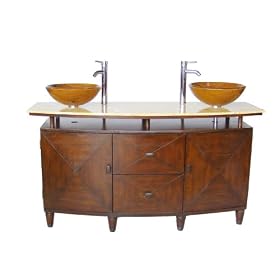 63 Double Sink Bath Vanity -Model 636NM Verdana Cultured marble top by Q636NM