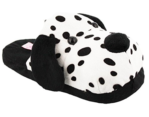 Whimiscal Ladies Animal Character Slip On Fuzzy Plush Slippers