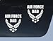 Get 2 Air Force DAD 5 inch WHITE vinyl decal military Car Auto Window Sticker military proud