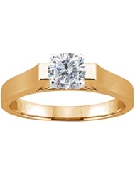 0.60 Ct Round H/I I1 Diamond 14K Yellow Gold Solitaire Ring