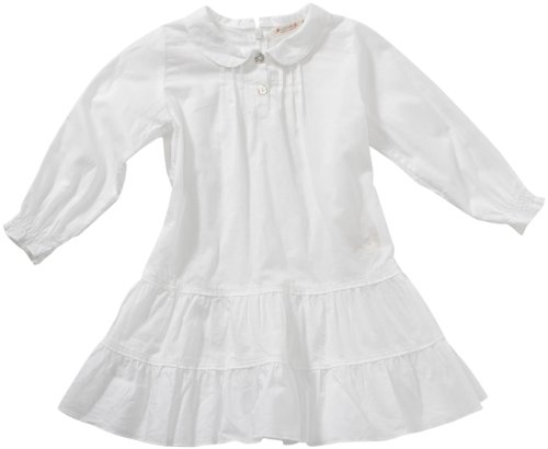 Lana naturalwear Baby - M&auml;dchen 112 1330 5075 Kleid Mara, Gr. 86/92, Wei&szlig; (weiss 301) Preisvergleich