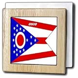 State Flag Of Ohio - 6 Inch Tile Napkin Holder