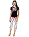 Juniors Live to Ride 2 Piece Pajama Set with Heart Capri Pants