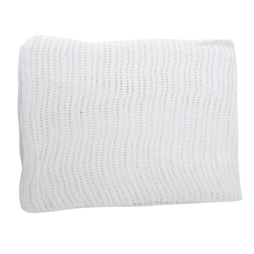 Baby Cellular Allergy Free 100% Cotton Pram (Pushchair) Blanket (6 Colors) (30 Inches x 40 Inches (approx)) (White)