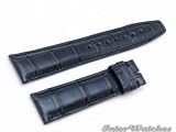 Original IWC Band for Portuguese models and Tang Buckle, Dark Blue Crocodile Leather Strap. OAN 32892
