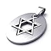 KONOV Stainless Steel Lucky Star of David Pendant Mens Womens Necklace, 24 inch Chain