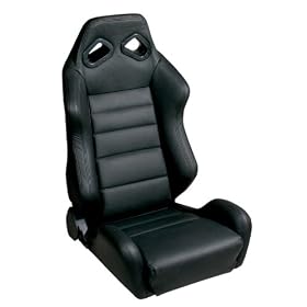 Corbeau TRS Black Leather Racing Reclining Seat