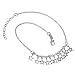 Vinani Damen-Fußkette Sterne 23cm bis 27cm Sterling Silber 925 FSR