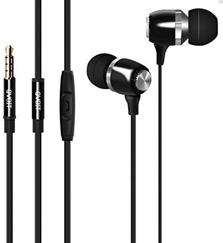 Audio earphones with Mic - Bass Enhanced + Bass Boosted and Stereo Surround Sound Audio Earphones