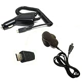UK MAINS CHARGER & CAR CHARGER BUNDLE for Samsung B5310 CorbyPRO / Samsung Genio Slide / Samsung GT-B5310 - Hi-TEC ESSENTIALS