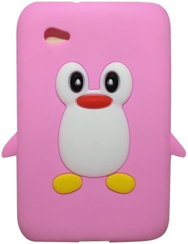 DE Cute 3D Cartoon Animal Series Samsung P3100 Case New Pink Penguin Shape Style Soft Silicone Rubber Case Protective Cover for Samsung Galaxy Tab 2 7.0 P3100