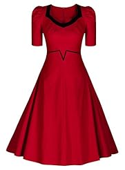 V-neck Pleated Fitted Stretchy Vintage Cotton/Spandex Short Sleeves Bridesmaid Dress/Wedding Party Dress 