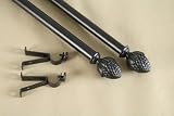 Review Drapery Hardware  / NEW Decorative Curtain Rod #67, 28-48 inch, Black