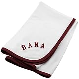 NCAA Alabama Crimson Tide White Soft Cotton Baby Blanket