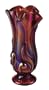 Fenton 10" Ruby Amberina Stretch Carnival Glass Vase