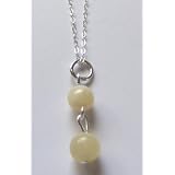 3rd Chakra Golden Jade Gemstone Sterling Silver Necklace