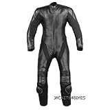 IMAGE OF 1PC WOMENS MOTORCYCLE LEATHER RACING 1PC SUIT BLACK