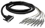 HOSA DIGITAL MULTI-TRACK SNAKES COMPATIBLE WITH TASCAM DA-88 AND FOSTEX RD-8; 8 STEREO 1/4" (Metal) TO 25-PIN, 3m (16.5 ft.)