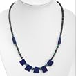 Handmade Silver Lapiz Lazuli Jade Necklace