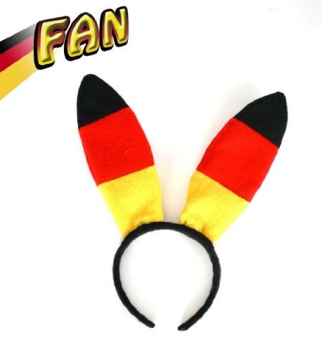 Hasenohren auf Haarreif Fan Deutschland BRD Bunny-Ohren