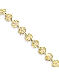 14k Yellow Gold Sand Dollar Bracelet