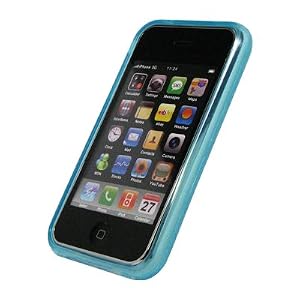 Light Blue Soft Gel Skin Cover Ultra Guard Thermoplastic Case for Apple iPhone 3G, 3GS