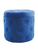 Viila D'Este Puff Contenedor Glamour Azul