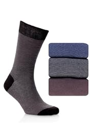 3 Pairs of Collezione Exclusive 100% Cotton Stripe Socks [T10-1943-S]