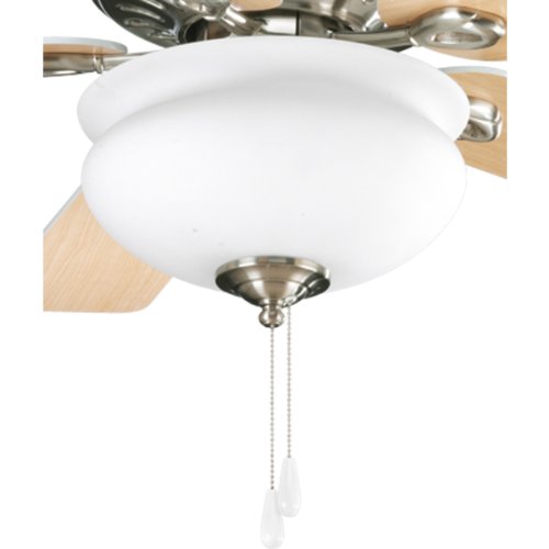 Progress Lighting P2622-09 Two-Light Lawford Fan Light Kit with Etched Opal Style Glass, Brushed Nickel Progress Lighting P2622-09 Two-Light Lawford Fan Light Kit with Etched Opal Style Glass, Brushed Nickel
