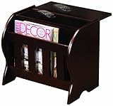 Coaster Magazine Rack with Storage, Cherry