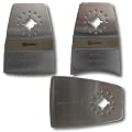KENT, 3 Mixed Stainless Steel Scraper and Cutter Blades, For Scraping: Paint, Grout, Caulking, Fits Fein Multimaster, FMM250Q, Bosch, Chicago, Secco, Milwaukee