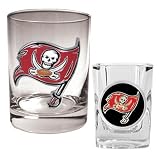 Tampa Bay Buccaneers Rocks Glass and Shot Glass Set