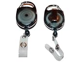 Produkt-Bild: Ausweis Jojo Oval mit Schlaufenclip & G&uuml;rtelclip schwarz transparent