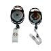 Ausweis Jojo Oval mit Schlaufenclip & G�rtelclip schwarz transparent
