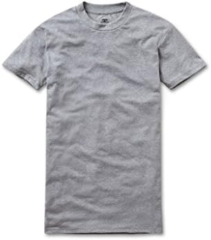 RibbedTee Men's Retro Fit Crew Neck Undershirt L Heather Grey