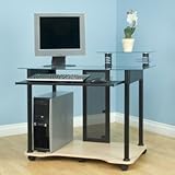 Saturn Computer Cart - Black and Maple - 50230