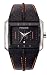 Police Matrix gents black leather strap and black dial watch