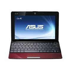 Asus EeePC R105D 25,7 cm (10,1 Zoll) Netbook (Intel Atom N455, 1,6GHz, 1GB RAM, 320GB HDD, Intel 3150, Win 7 Starter) rot