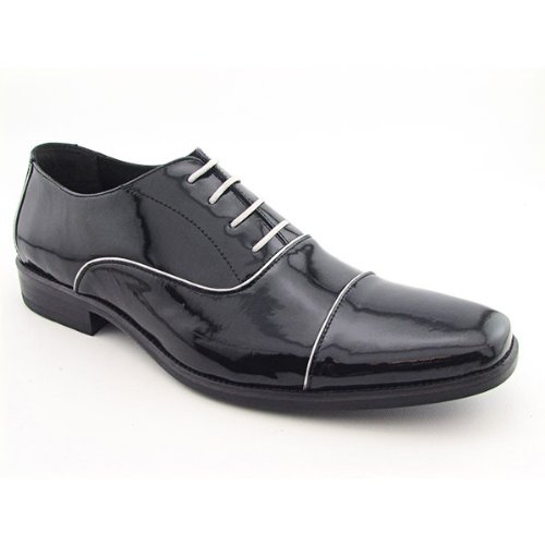 FCUK French Connection EFA8E Mens SZ 11 Black/SLVR Dress Formal Oxfords Shoes