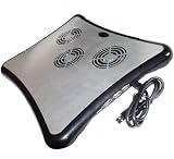 PARA Black / Aluminium Cooling Pad for Laptops / Notebooks / Netbooks / Macbooks 10 inch to 17 inch....Integrated Four Port USB Hub...Plug & Play