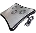Para Black Aluminium Cooling Pad For Laptops Notebooks Netbooks Macbooks 10 Inch To 17 Inchintegrated Four Port Usb Hubplug Play