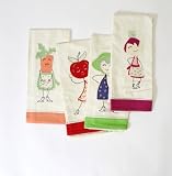 Anthropomorphic Veggie Head Salad Sisters Dish Towel Set