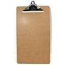 A&amp;W Products Masonite Clipboard, Brown, Legal Size 9 x 15.5 Inch with Standard Clip (04006.01140)