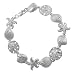 Sterling Silver Bracelet with Various of Sea Shells