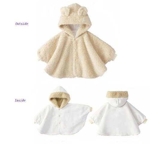 Genda 2Archer Cute Baby Clothes Rabbit Reversible Soft Cloak for Baby Kids Hood Cape