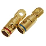 Absolute GRT108R Pair 8 Gauge Gold Power Ring Terminal