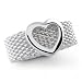 Bling Jewelry Sterling Silver Mesh Heart Ring - 8