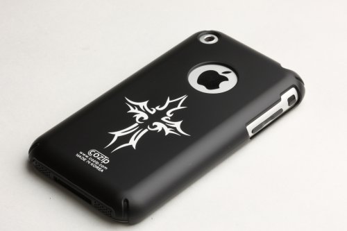 Cover image : Apple iPhone Soft Polycarbonate Slim fit Case - Black with Cross Tattoo (Cozip Brand) Made in Korea