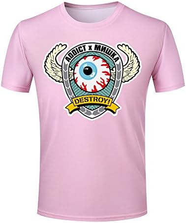 The Personalized Customized Poly Cotton Watch Eyeball Pink mishka Men's T-Shirt